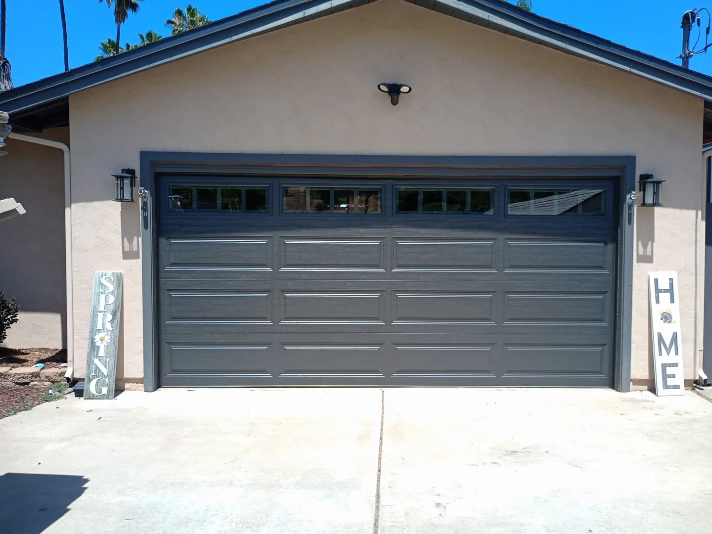 Traditional carriage house garage door in North County San Diego