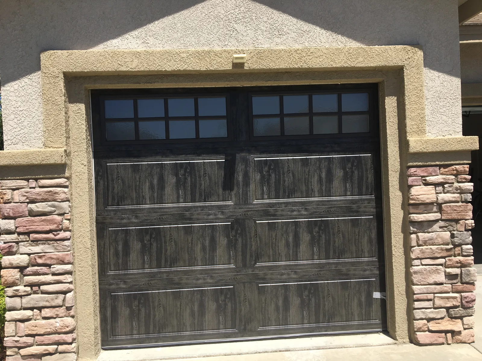 Custom steel garage door replacement in San Diego County