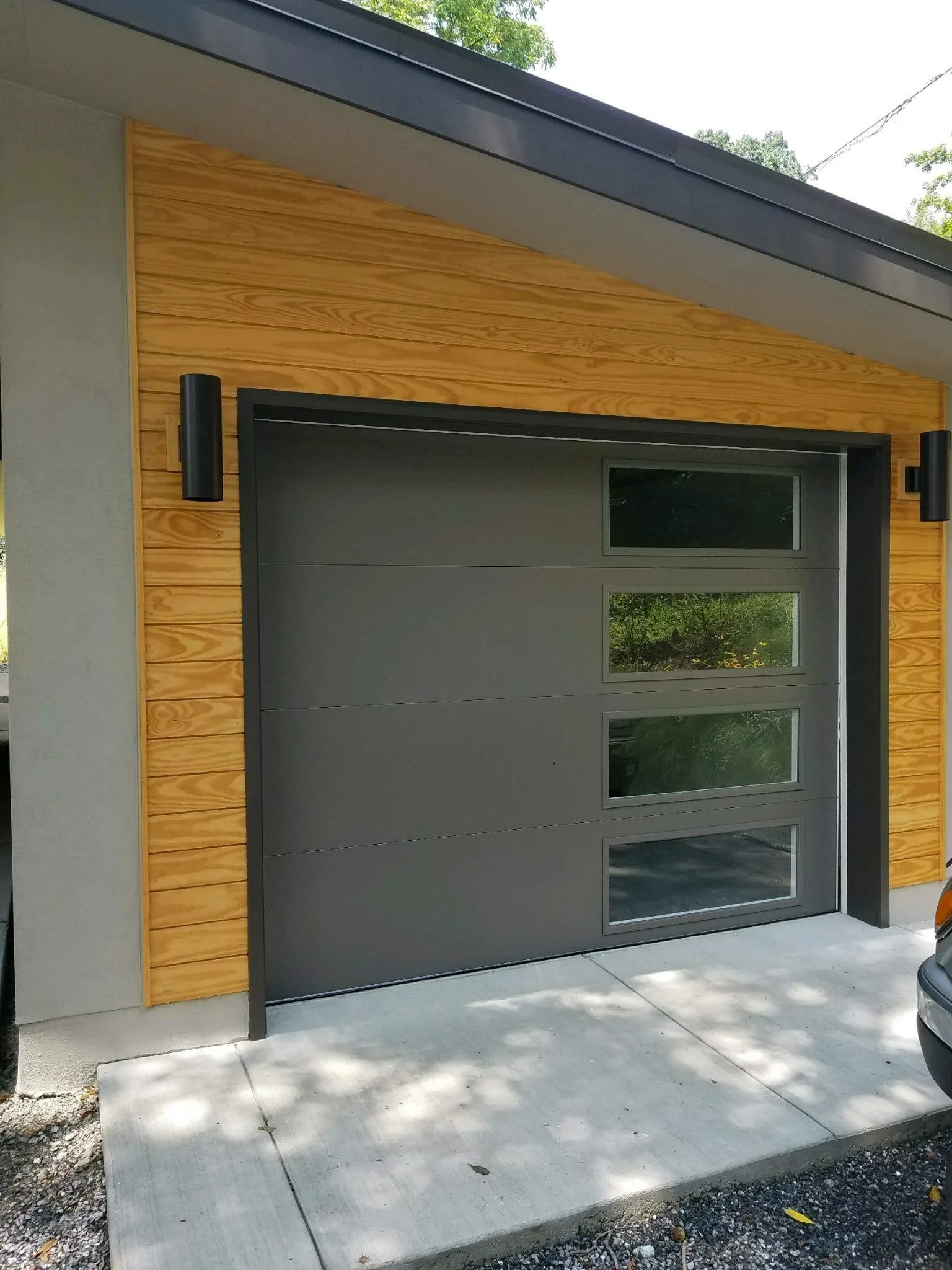 Garage door installation with smart opener in San Diego County