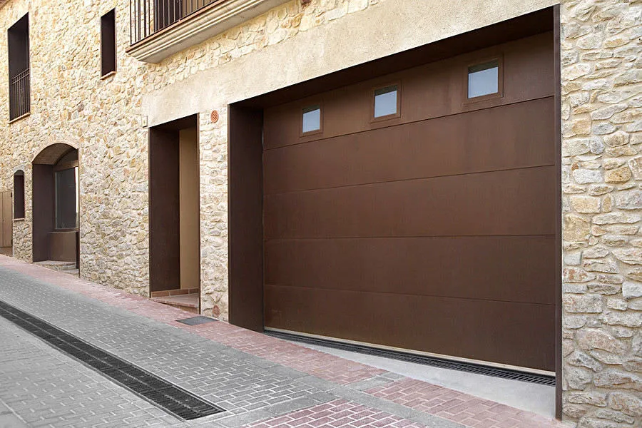 Modern garage door replacement in San Diego County