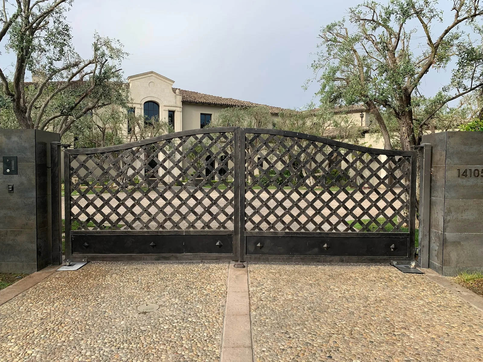 Custom access gate with keypad entry in San Diego