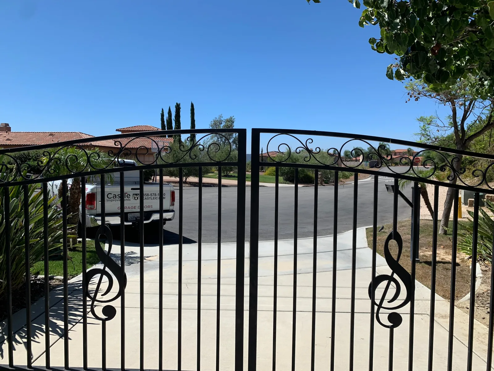 Residential driveway gate installation in Escondido, CA