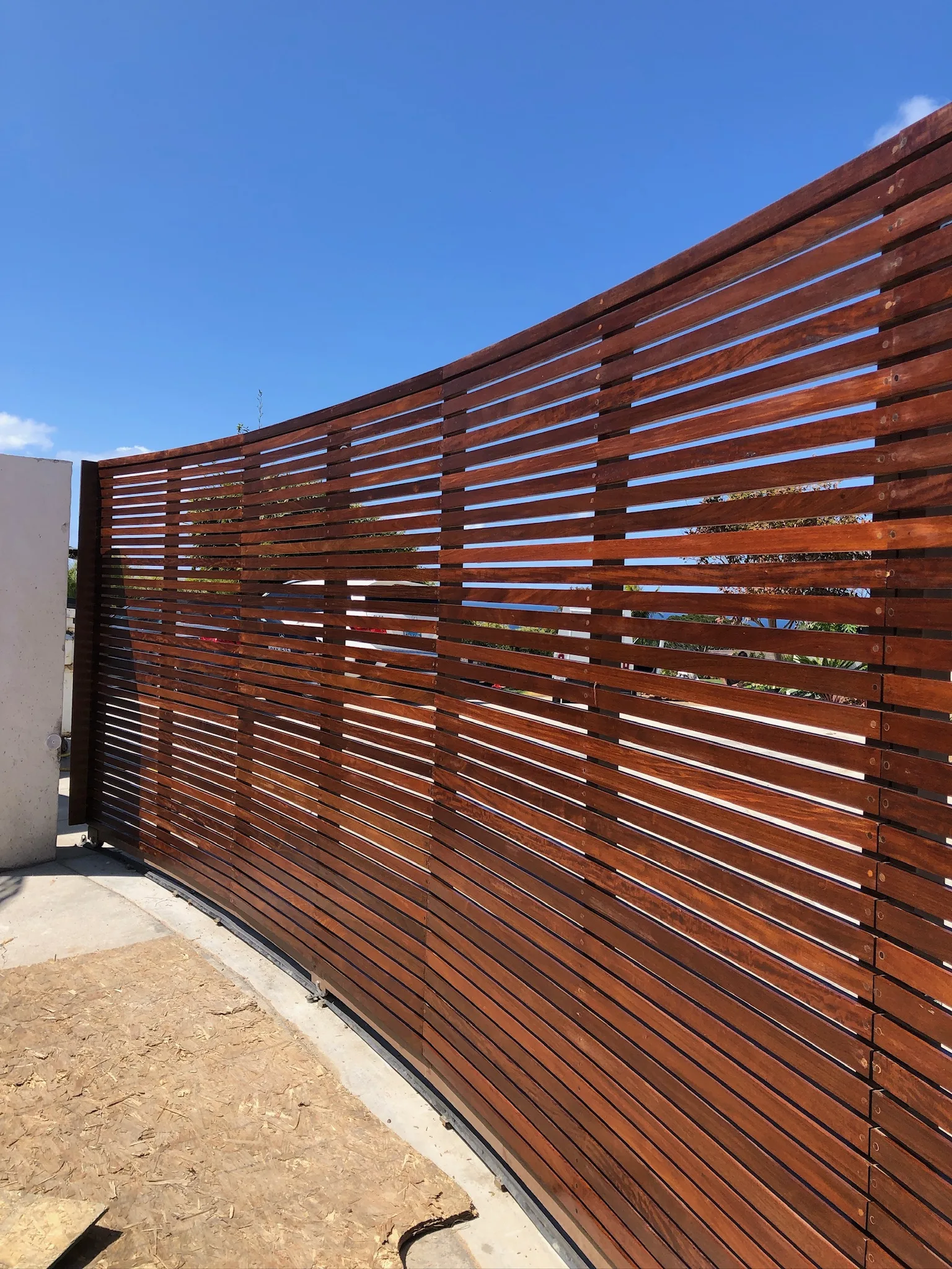 Custom iron gate installation by Castle in San Diego