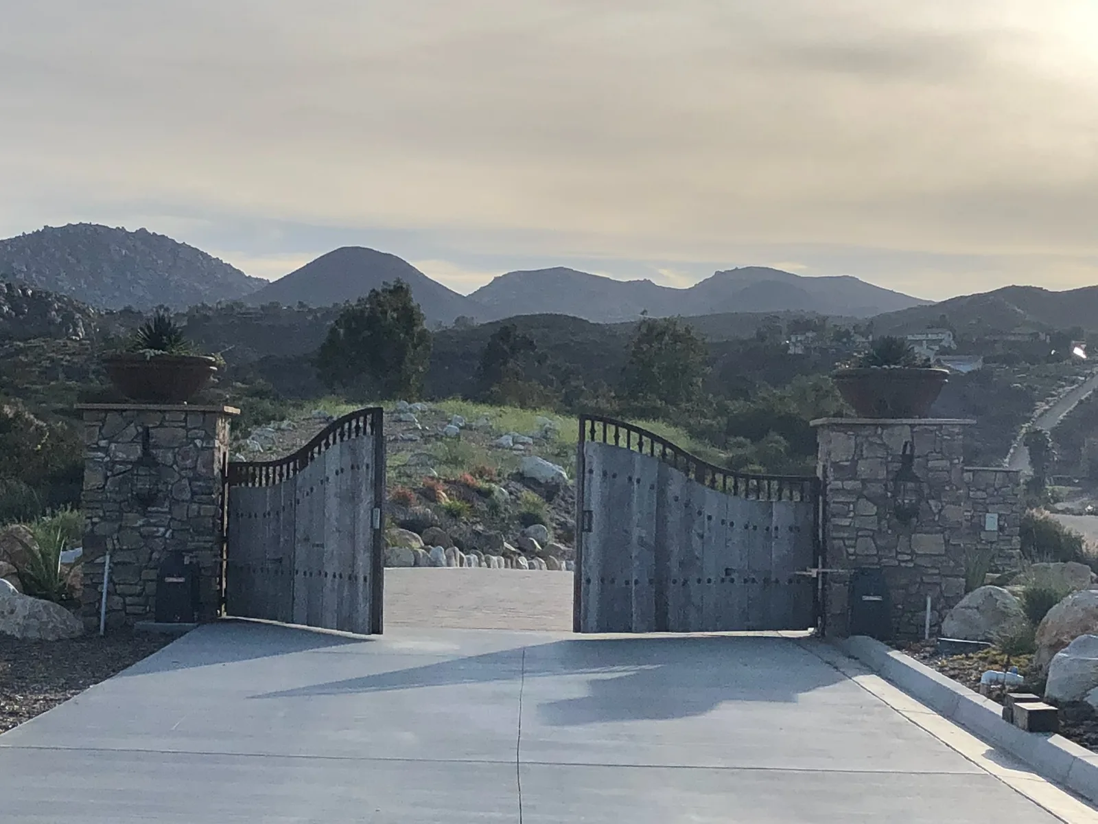 Driveway gate installation in Riverside County, CA